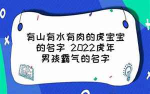 2022虎年男孩霸气的名字