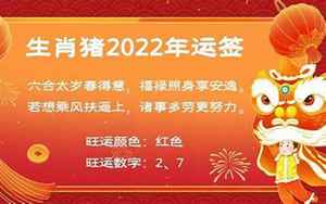 猪运势2022年