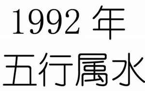 1992年五行属什么