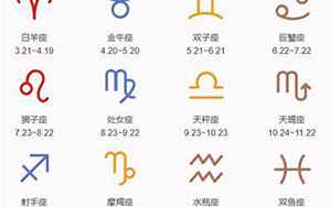 星座月份(十二星座的月份表)