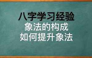 八字取象技法篇(八字如何取象)