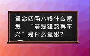 四两八钱男命详细解释(四两八钱男性是什么命)