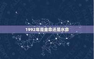 1992年什么命(1992年是金命还是水命)