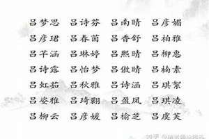 吕起名字女孩好听(吕起名)