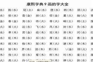 九画字有哪些起名字用的(九画字有哪些起名字用)