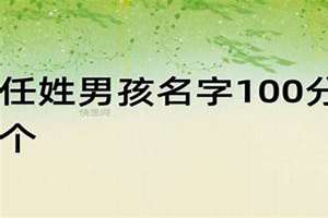 任姓男孩名字大全2020(任姓男孩起名100分)