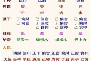 八字坤造对照表(八字坤造)