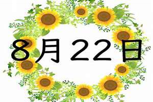 8月22日农历生日是哪天(8月22日)