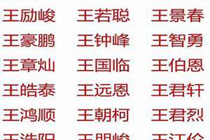 姓王宝宝名字大全2022(姓王宝宝起名大全)