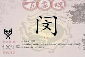 姓闵取什么名字有意境(姓闵起名)