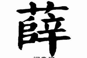 薛姓单字名字大全(薛单字起名)