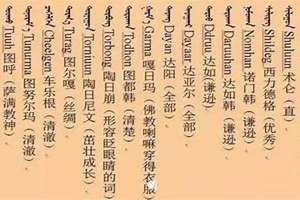 蒙古人起名字有什么特点(蒙古人起名字)