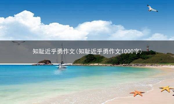 知耻近乎勇作文(知耻近乎勇作文1000字)