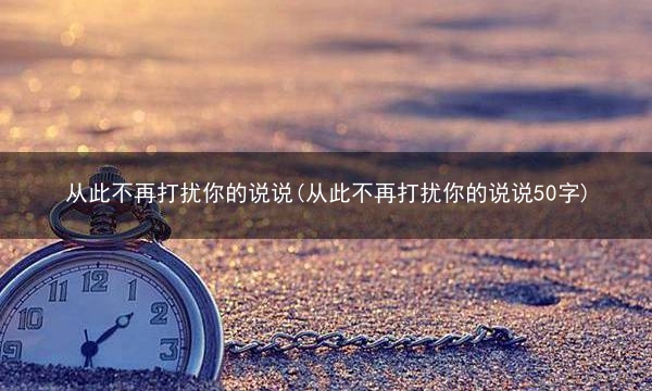 从此不再打扰你的说说(从此不再打扰你的说说50字)