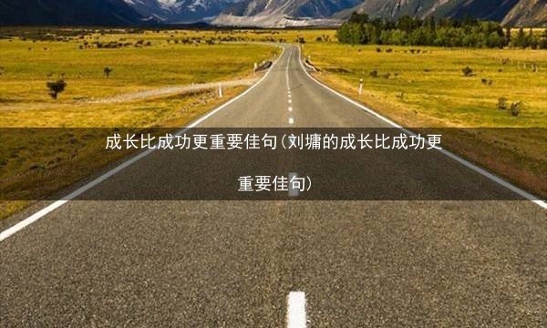 成长比成功更重要佳句(刘墉的成长比成功更重要佳句)